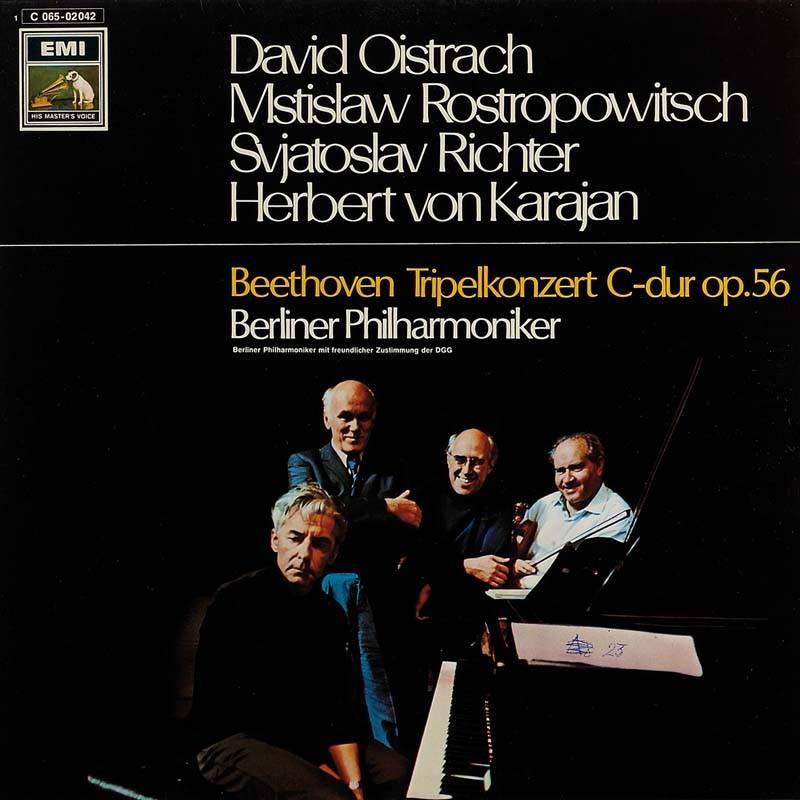 Schallplatte Ludwig van Beethoven – Konzert für Violine, Violoncello, Klavier und Orchester David Oistrach, Mstislaw Rostropowitsch, Svjatoslav RichterBerliner Philharmoniker, Herbert von Karajan (EMI/HI-Q Records) im Test, Bild 2