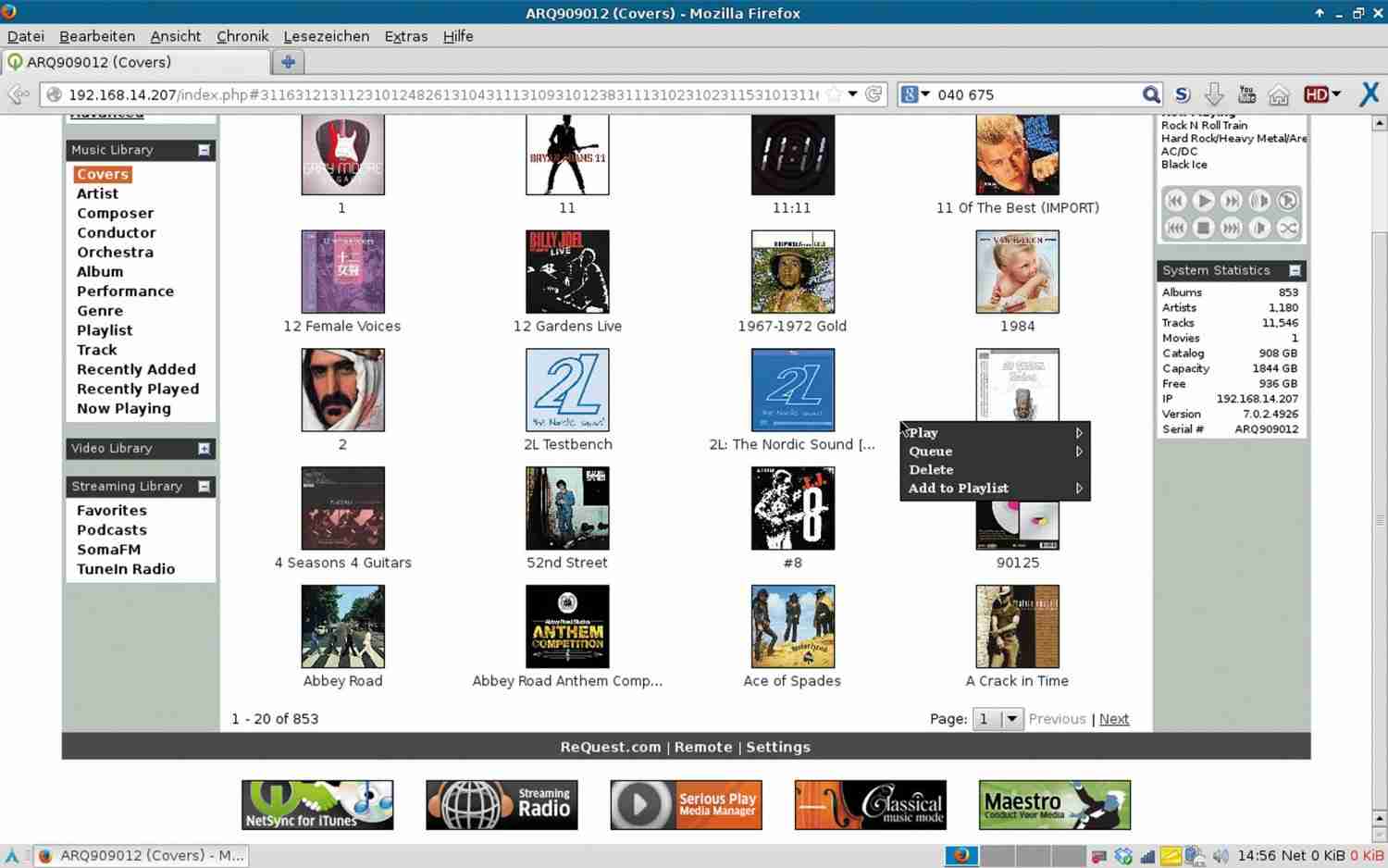 Die glorreichen Vier: Request Audio The Beast, Bild 6 Musikserver Request Audio The Beast im Test, Bild 6