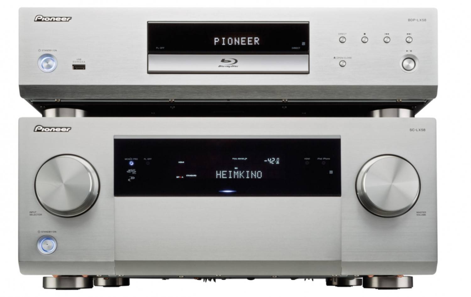 Systemtest: Pioneer SC-LX58, Pioneer BDP-LX58, Bild 1 AV-Receiver Pioneer SC-LX58, Pioneer BDP-LX58 im Test , Bild 1