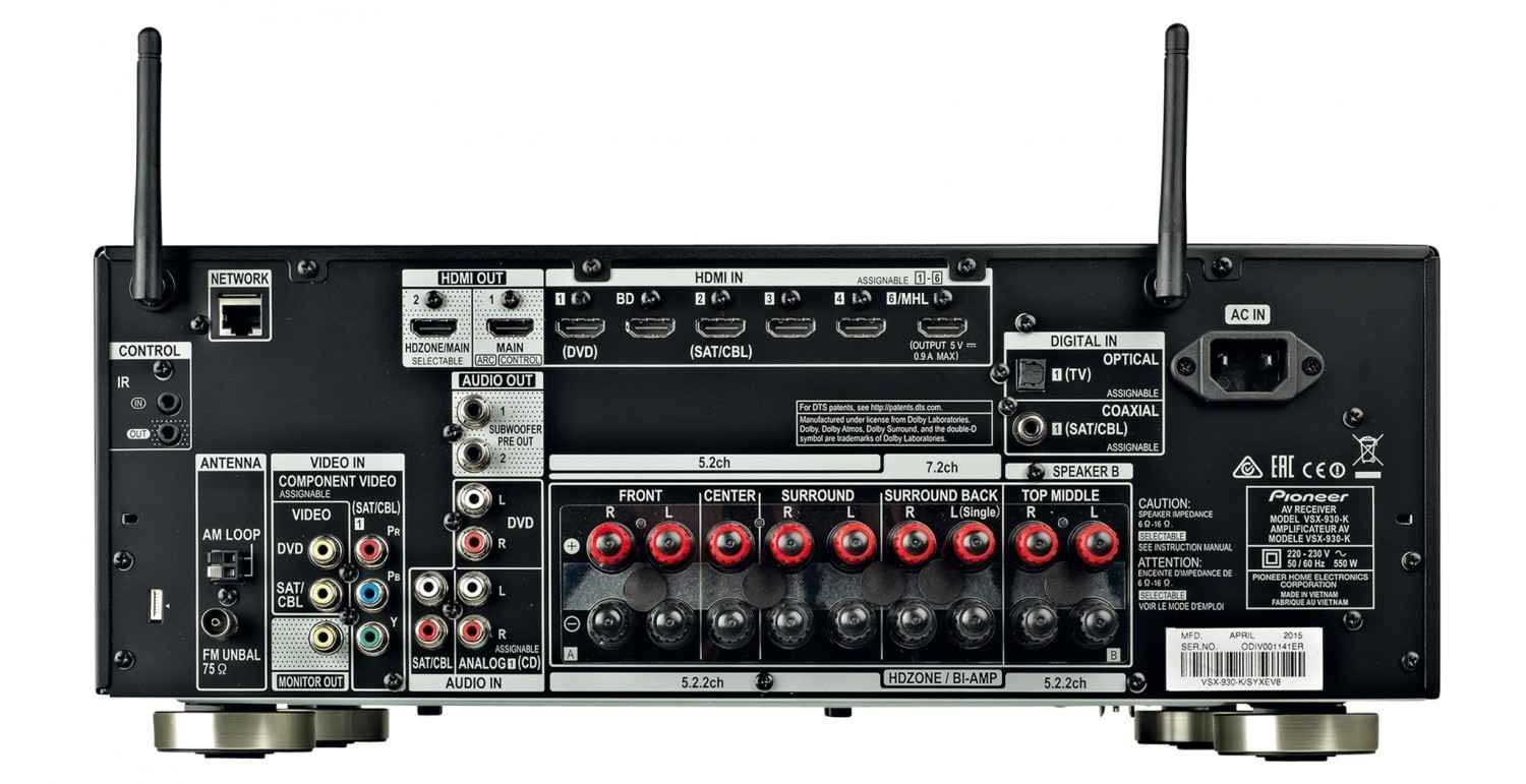 Der Heimkino- Entertainer: Pioneer VSX-930, Bild 4 AV-Receiver Pioneer VSX-930 im Test, Bild 4