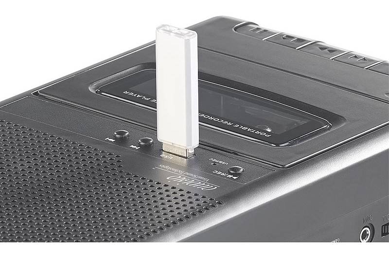 3 in 1: Auvisio Mobiler Kassettenspieler & USB-Digitalisierer (ZX1817), Bild 5 Portable- und Outdoor-Soundsysteme Auvisio Mobiler Kassettenspieler & USB-Digitalisierer (ZX1817) im Test, Bild 5