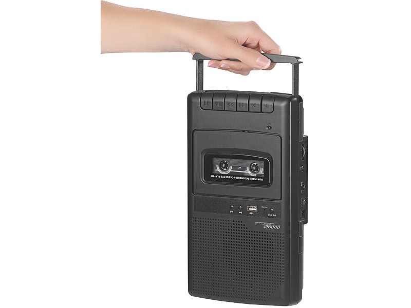 3 in 1: Auvisio Mobiler Kassettenspieler & USB-Digitalisierer (ZX1817), Bild 6 Portable- und Outdoor-Soundsysteme Auvisio Mobiler Kassettenspieler & USB-Digitalisierer (ZX1817) im Test, Bild 6