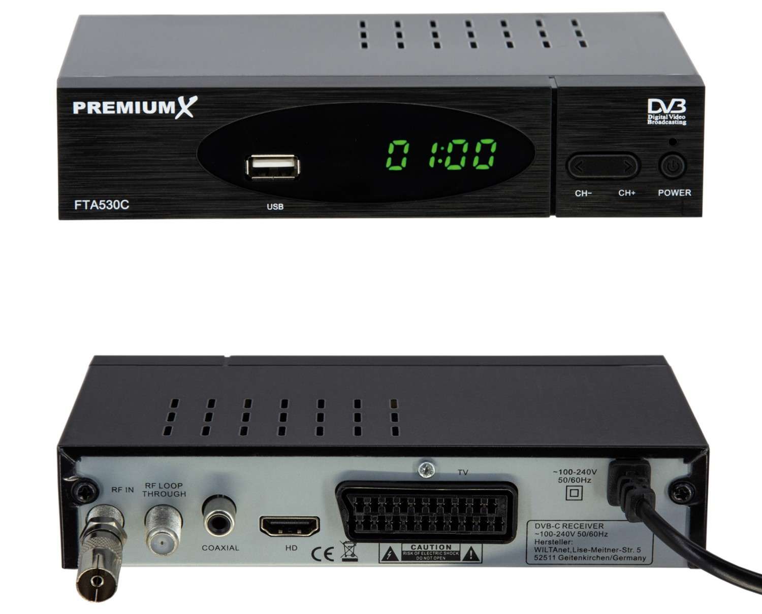 Sat Receiver ohne Festplatte PremiumX FTA530C im Test, Bild 3