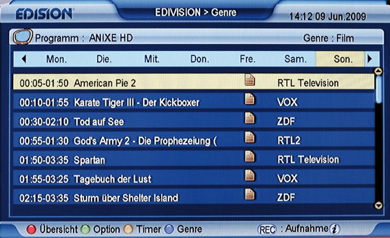 Großflächiger HDTV-Start: Edision Argus vip, Bild 5 Sat Receiver ohne Festplatte Edision Argus vip im Test, Bild 5