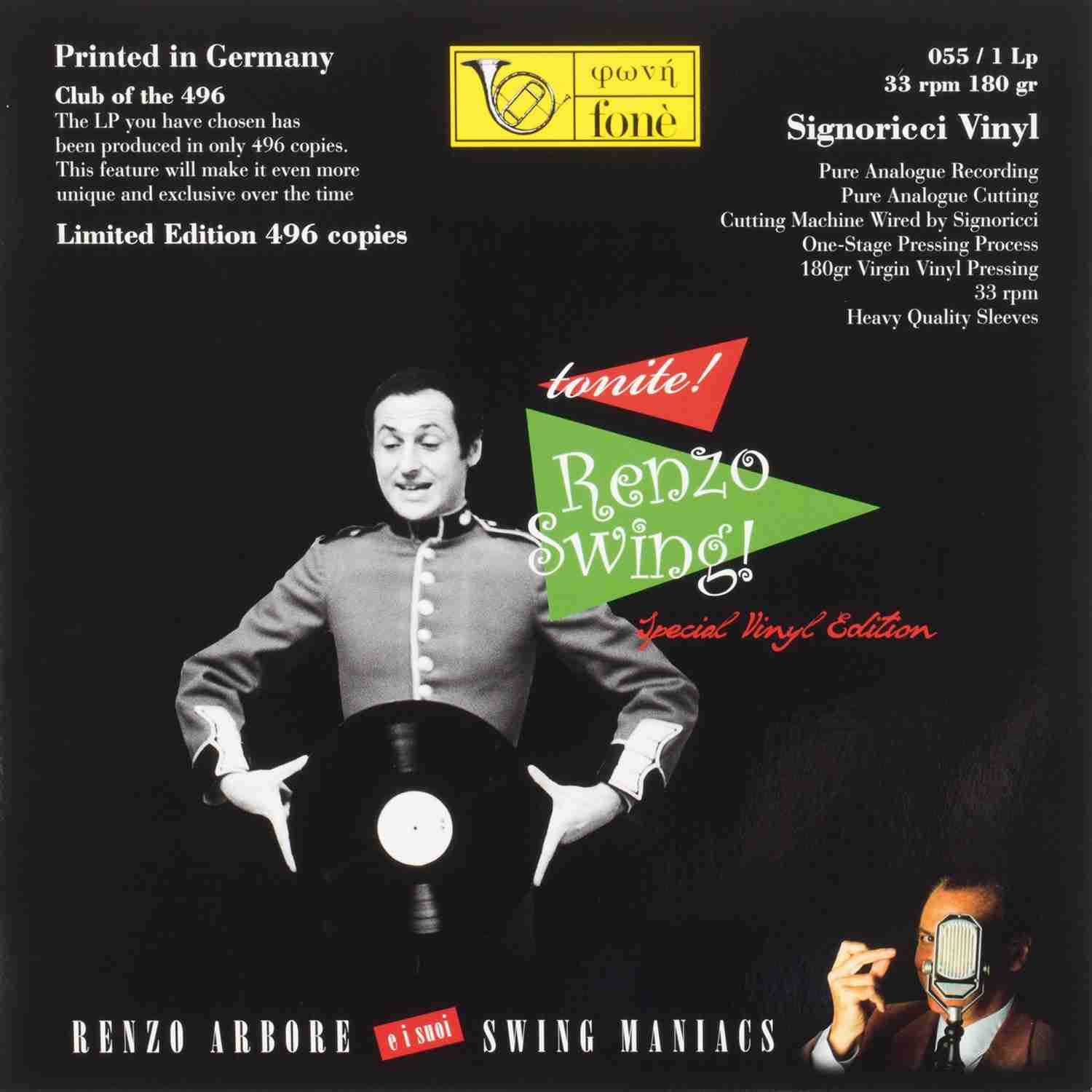 Renzo Arbore - Tonite! Renzo Swing!: Renzo Arbore - Tonite! Renzo Swing! (Foné), Bild 1 Schallplatte Renzo Arbore - Tonite! Renzo Swing! (Foné) im Test, Bild 1
