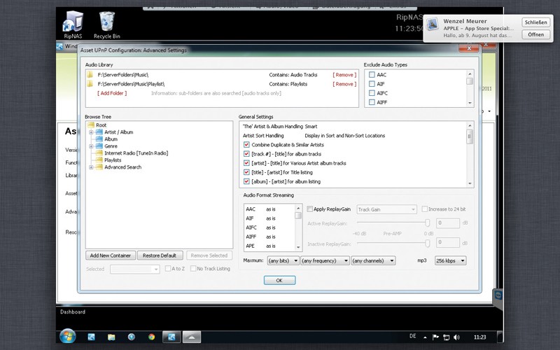 DLNA- / Netzwerk- Clients / Server / Player Ripnas Solid V3 im Test, Bild 7