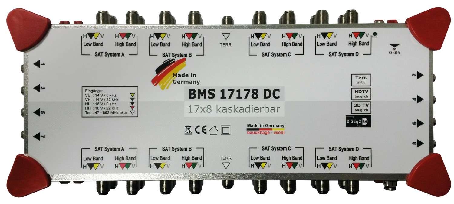 Effifiziente Sat-Verteilung: Bauckhage BMS1717x Multischalter, Bild 3 Sat-Anlagen Bauckhage BMS1717x Multischalter im Test, Bild 3