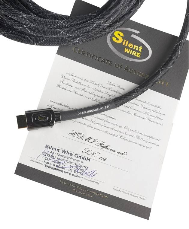 Silent Wire Referenz mk³, Bild 1 HDMI Kabel Silent Wire Referenz mk³ im Test, Bild 1