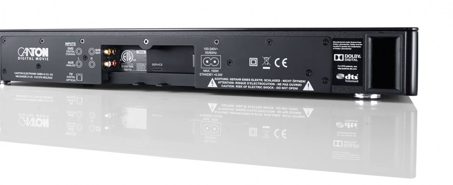 Flach und elegant: Cantons 2.1-Virtual-Surroundsystem DM 60: Canton DM 60, Bild 3 Soundbar Canton DM 60 im Test, Bild 3