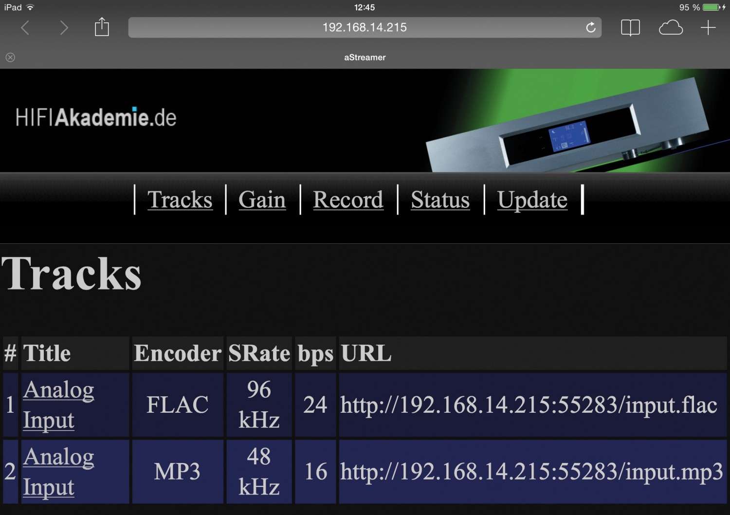 Der umgekehrte Weg: HiFi-Akademie aStreamer, Bild 4 Streaming Client HiFi-Akademie aStreamer im Test, Bild 4