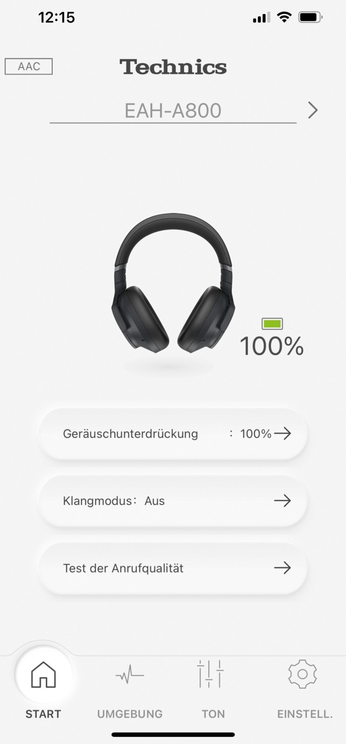 Kopfhörer Noise Cancelling Technics EAH-A800 im Test, Bild 6