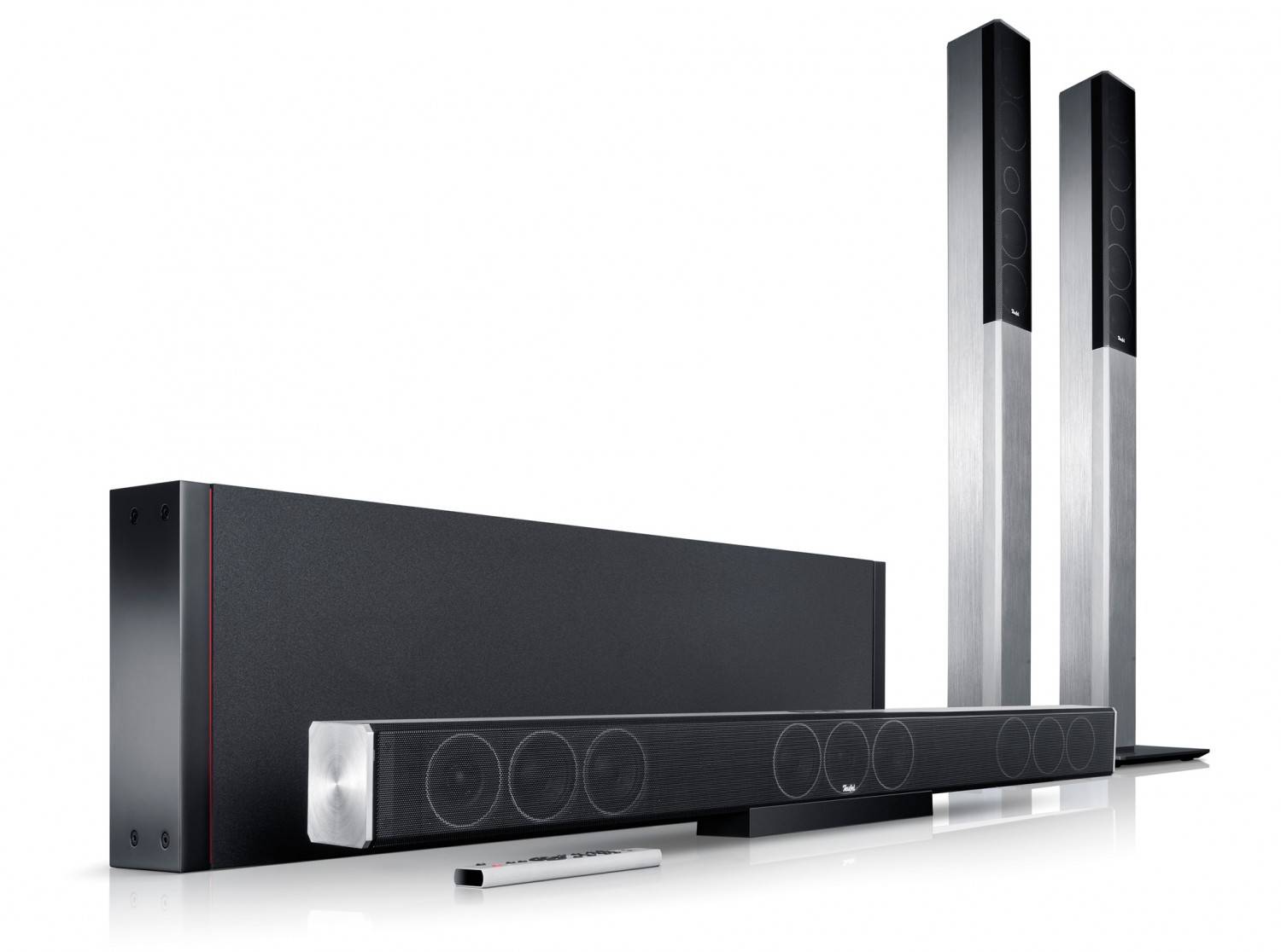 Modernes Wohnraumkino: Teufel Cinesystem Trios 5.1-Set L, Bild 1 Lautsprecher Surround Teufel Cinesystem Trios 5.1-Set L im Test, Bild 1