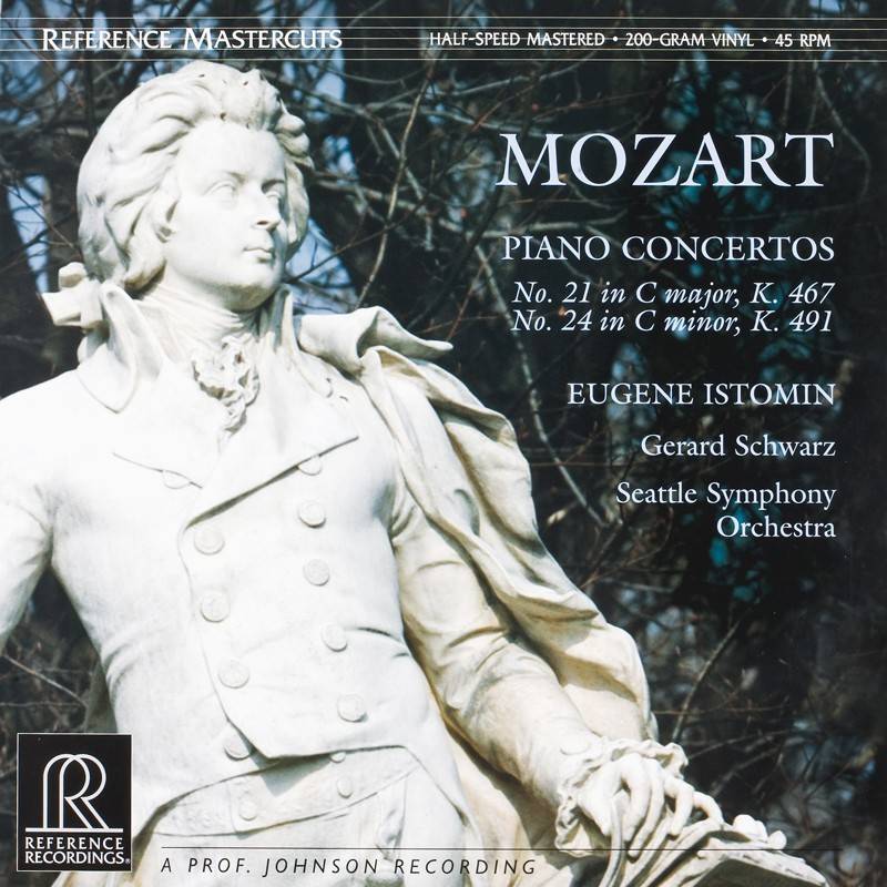 Wolfgang Amadeus Mozart – Klavierkonzerte Nr. 21 C-Dur und 24 C-moll Eugene Istomin, Seattle Symphony Orchestra, Gerard Schwarz: Wolfgang Amadeus Mozart – Klavierkonzerte Nr. 21 C-Dur und 24 C-moll Eugene Istomin, Seattle Symphony Orchestra, Gerard Schwar1 Schallplatte Wolfgang Amadeus Mozart – Klavierkonzerte Nr. 21 C-Dur und 24 C-moll Eugene Istomin, Seattle Symphony Orchestra, Gerard Schwarz (Reference Recordings) im Test, Bild 1