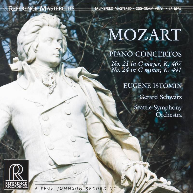 Schallplatte Wolfgang Amadeus Mozart – Klavierkonzerte Nr. 21 C-Dur und 24 C-moll Eugene Istomin, Seattle Symphony Orchestra, Gerard Schwarz (Reference Recordings) im Test, Bild 1