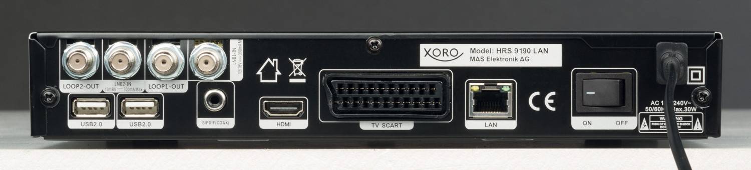 Sat Receiver ohne Festplatte Xoro HRS 9190 LAN im Test, Bild 2