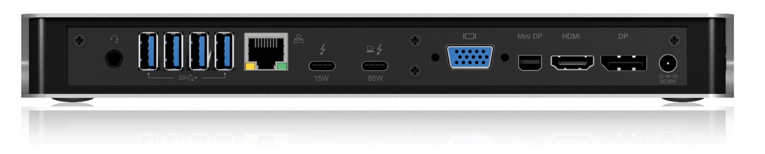 Anschlussfreudig: Icybox DK2801-TB3, Bild 3 Zubehör Tablet und Smartphone Icybox DK2801-TB3 im Test, Bild 3