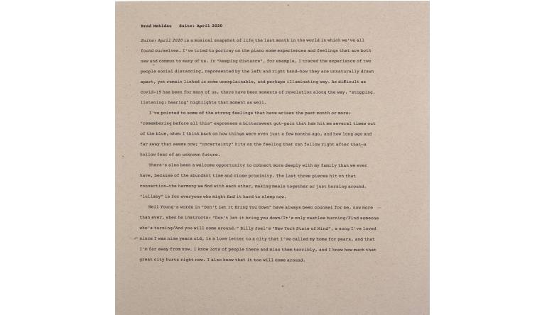Schallplatte Brad Mehldau – Suite: April 2020 (Nonesuch) im Test, Bild 1