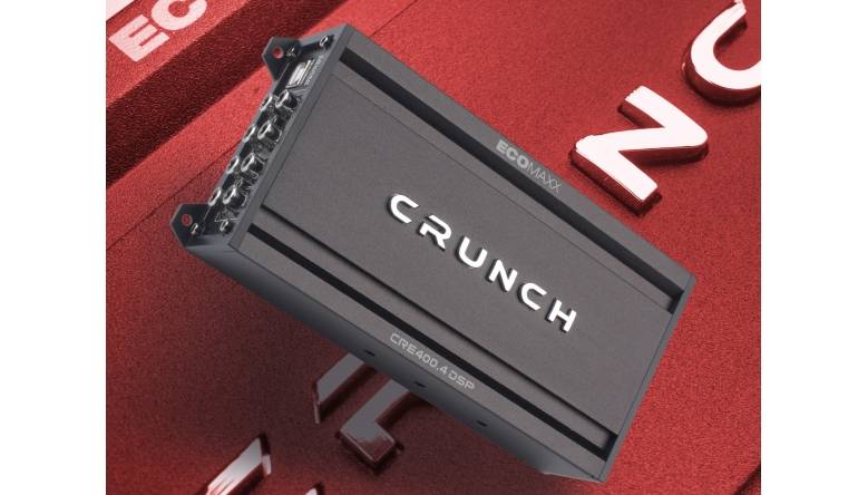 Günstige DSP Endstufe: Crunch CRE400.4 DSP, Bild 1 Car Hifi Endstufe 4-Kanal Crunch CRE400.4 DSP im Test, Bild 1