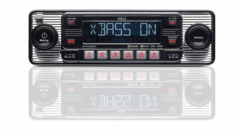Retro-Radio: Dietz Retro 200 BT, Bild 1 1-DIN-Autoradios Dietz Retro 200 BT im Test, Bild 1
