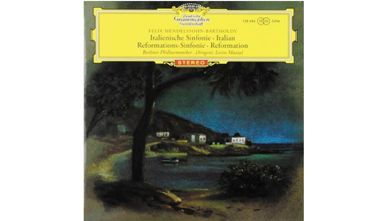 Felix Mendelssohn-Bartholdy – Italienische Sinfonie, Reformations-Sinfonie – Berliner Philharmoniker, Lorin Maazel: Felix Mendelssohn-Bartholdy – Italienische Sinfonie, Reformations-Sinfonie – Berliner Philharmoniker, Lorin Maazel (Deutsche Grammophon), B1 Schallplatte Felix Mendelssohn-Bartholdy – Italienische Sinfonie, Reformations-Sinfonie – Berliner Philharmoniker, Lorin Maazel (Deutsche Grammophon) im Test, Bild 1