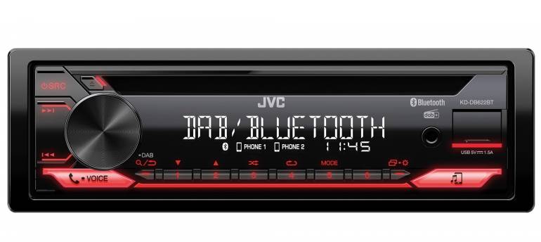 Das 1-DIN-Autoradio KD-DB622BT von JVK im Test