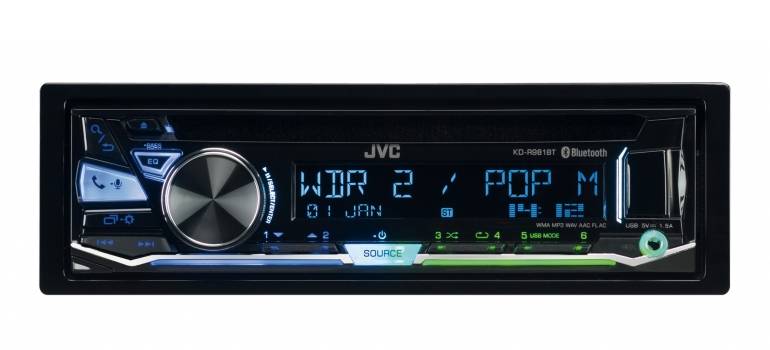 Farbwechsel: JVC KD-R981BT, Bild 1 1-DIN-Autoradios JVC KD-R981BT im Test, Bild 1