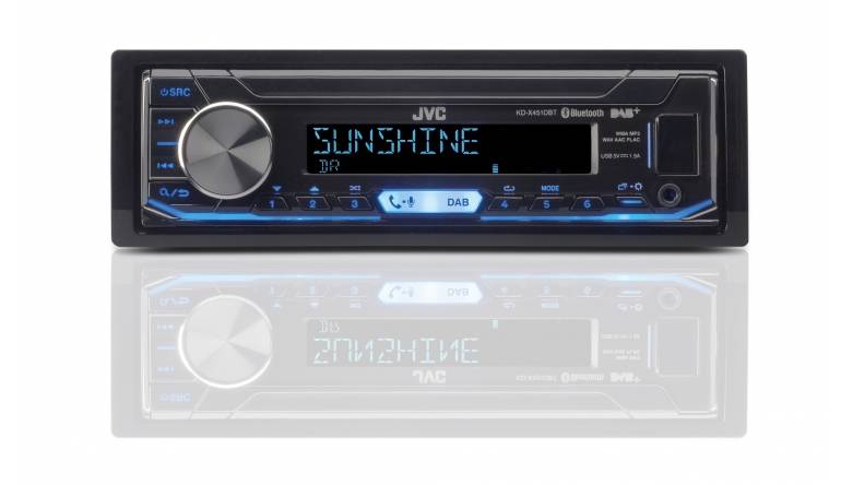 Kompaktformat: JVC KD-X451BT, Bild 1 1-DIN-Autoradios JVC KD-X451BT im Test, Bild 1