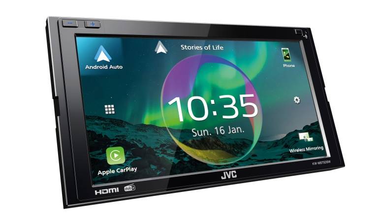 JVC KW-M875DBW mit wireless Android Auto und CarPlay: JVC KW-M875DBW, Bild 1 Moniceiver JVC KW-M875DBW im Test, Bild 1