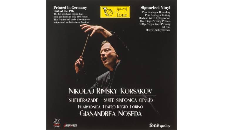 Komponist: Nikolai Rimski-Korsakow · Interpret: Orchestra Teatro Regio di Torino, Gianandrea Noseda - Scheharazade: Komponist: Nikolai Rimski-Korsakow · Interpret: Orchestra Teatro Regio di Torino, Gianandrea Noseda - Scheharazade (Fonè), Bild 1 Schallplatte Komponist: Nikolai Rimski-Korsakow · Interpret: Orchestra Teatro Regio di Torino, Gianandrea Noseda - Scheharazade (Fonè) im Test, Bild 1