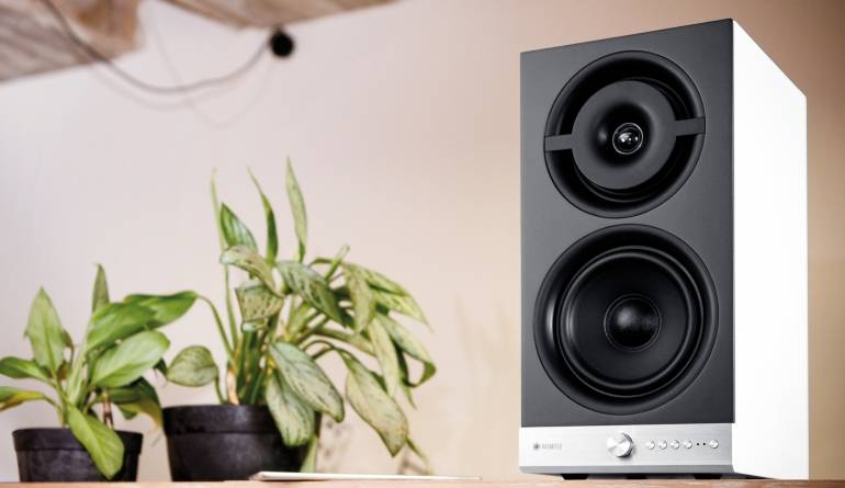 Einfacher geht es fast nicht: Raumfeld Stereo M, Bild 1 Aktivlautsprecher Raumfeld Stereo M im Test, Bild 1