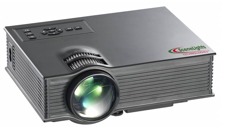 Leuchtender Mediaplayer: SceneLights LB-8300.mp, Bild 1 Beamer SceneLights LB-8300.mp im Test, Bild 1