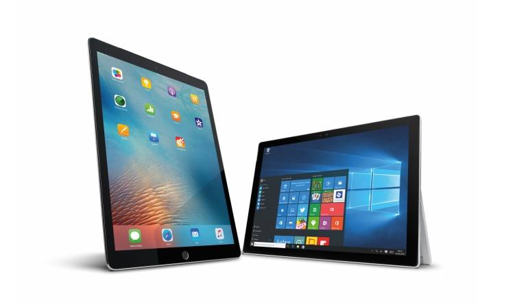 Vergleichstest: Test: Apple iPad Pro versus Microsoft Surface 4 Pro, Bild 1 Tablets: Test: Apple iPad Pro versus Microsoft Surface 4 Pro, Bild 1