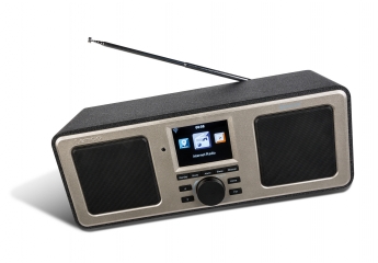 Silver Star CD Cube, Internet-Radio, Slot-In CD-Player, Anschlüsse: USB  und AUX IN, Bluetooth, WLAN-Radio, UKW-Tuner, 2,8 HCC Display, USB-Port, Fernbedienung, Frontpanel aus Aluminium